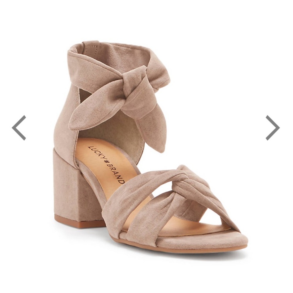 New in box! Lucky brand suede wrap heel